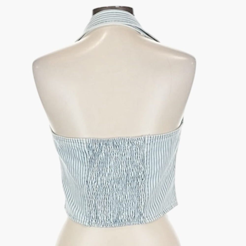 Levis Bria Woman's Denim Corset Halter Top Size Large Festival Summer Party NWT - Picture 5 of 15